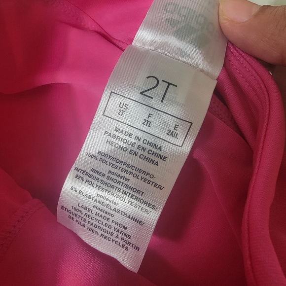 Adidas hot pink with black stripes skort skirt size 2T - Picture 7 of 8